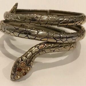 Gold Tone Snake Coil Bracelet